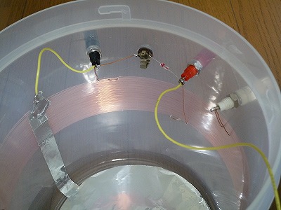 漬物器deゲルマラジオの配線状況